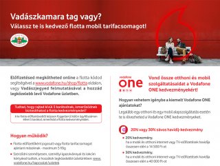 Vadászjeggyel kedvező tarifa a Vodafone-nál!