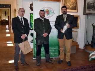 Monoki Csaba átvette díját a Vadászati Múzeumban