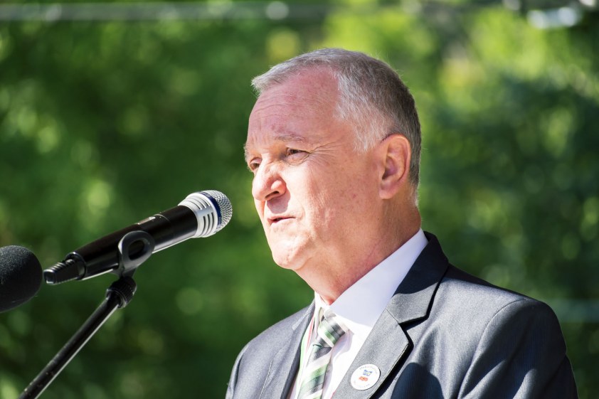 Siklósi István, Mezőberény polgármestere a 25. Országos Vadásznapon Mezőberényben (2017. augusztus 26.)